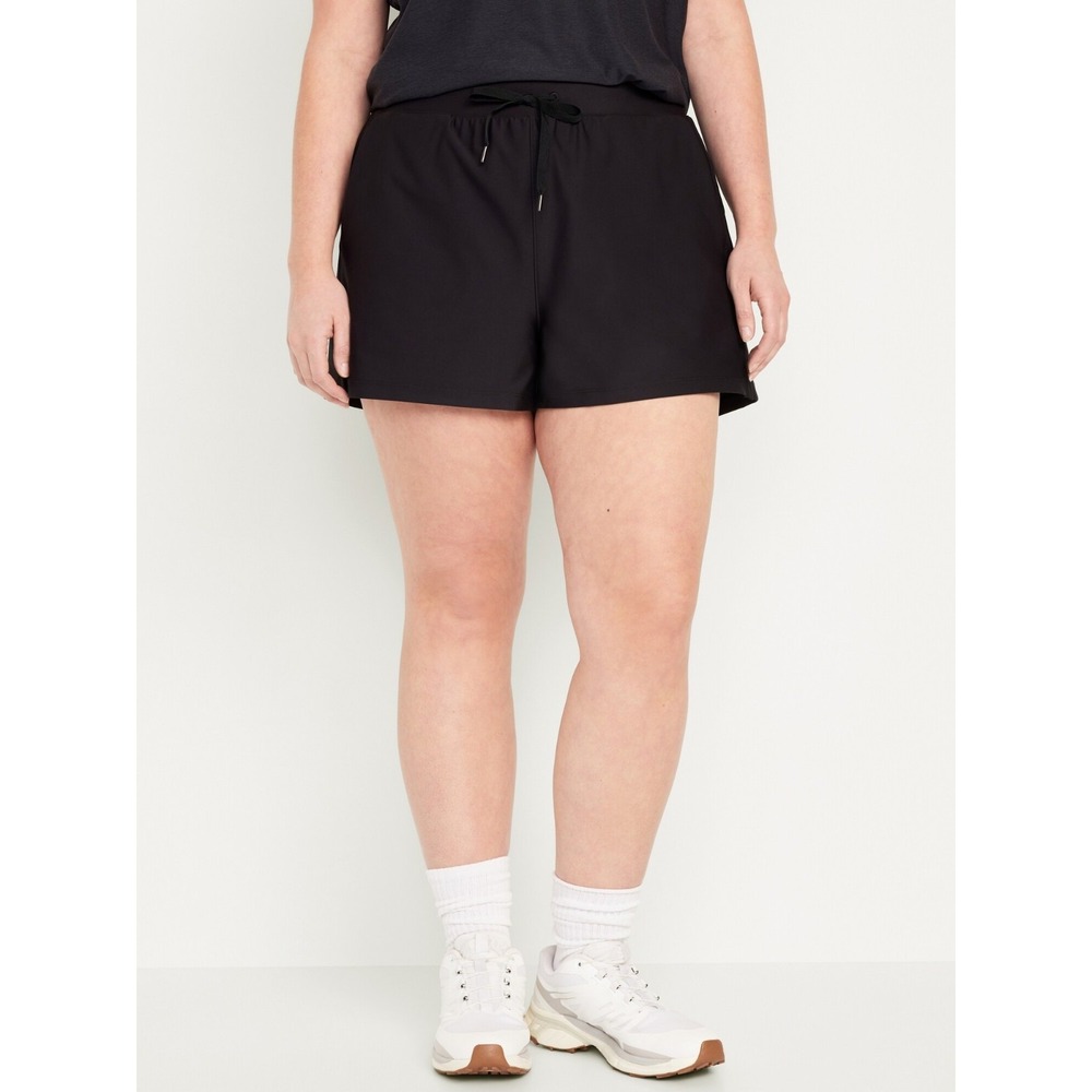 NWT Old Navy High Waisted PowerSoft Shorts Black 3" inseam Women's Plus Size 3X - Picture 11 of 11